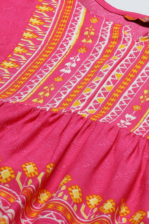 Pink Viscose Rayon Short Top image number 1